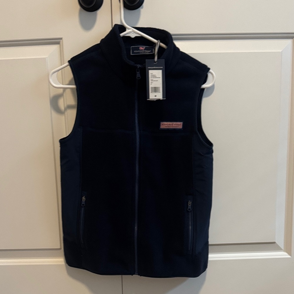 Kids Navy Blue Fleece Vest